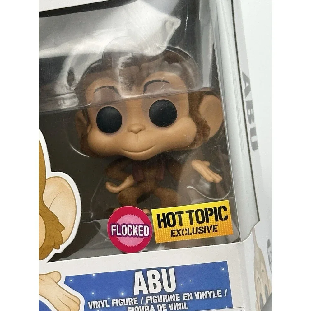 Vaulted Funko POP! Flocked HT #353 Abu & #1013 Princess Jasmine Vinyl Figure Lot